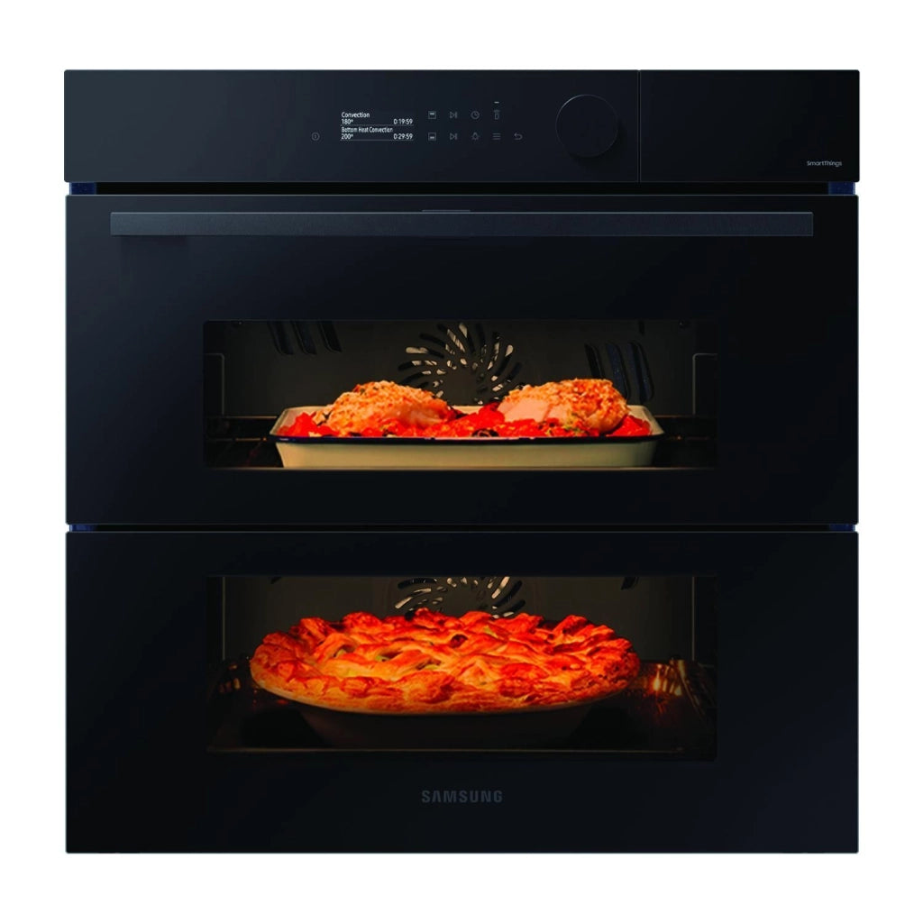 Samsung NV7B5760WBK-U5 Forno Elettrico Multifunzione da incasso a Vapore Dual Cook Flex Steam Classe energetica A+ 40 Programmi Frittura ad Aria WiFi 59,5 cm Nero