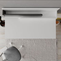 Scrivania con Cassetto 101x60x110 cm in MDF Leila Bianco e Antracite