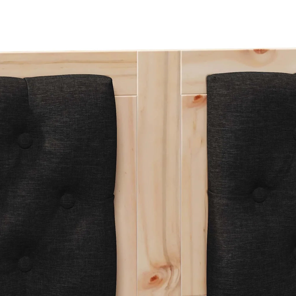 Testiera | Testata Altro Marrone e nero 140 cm Legno di pino massello