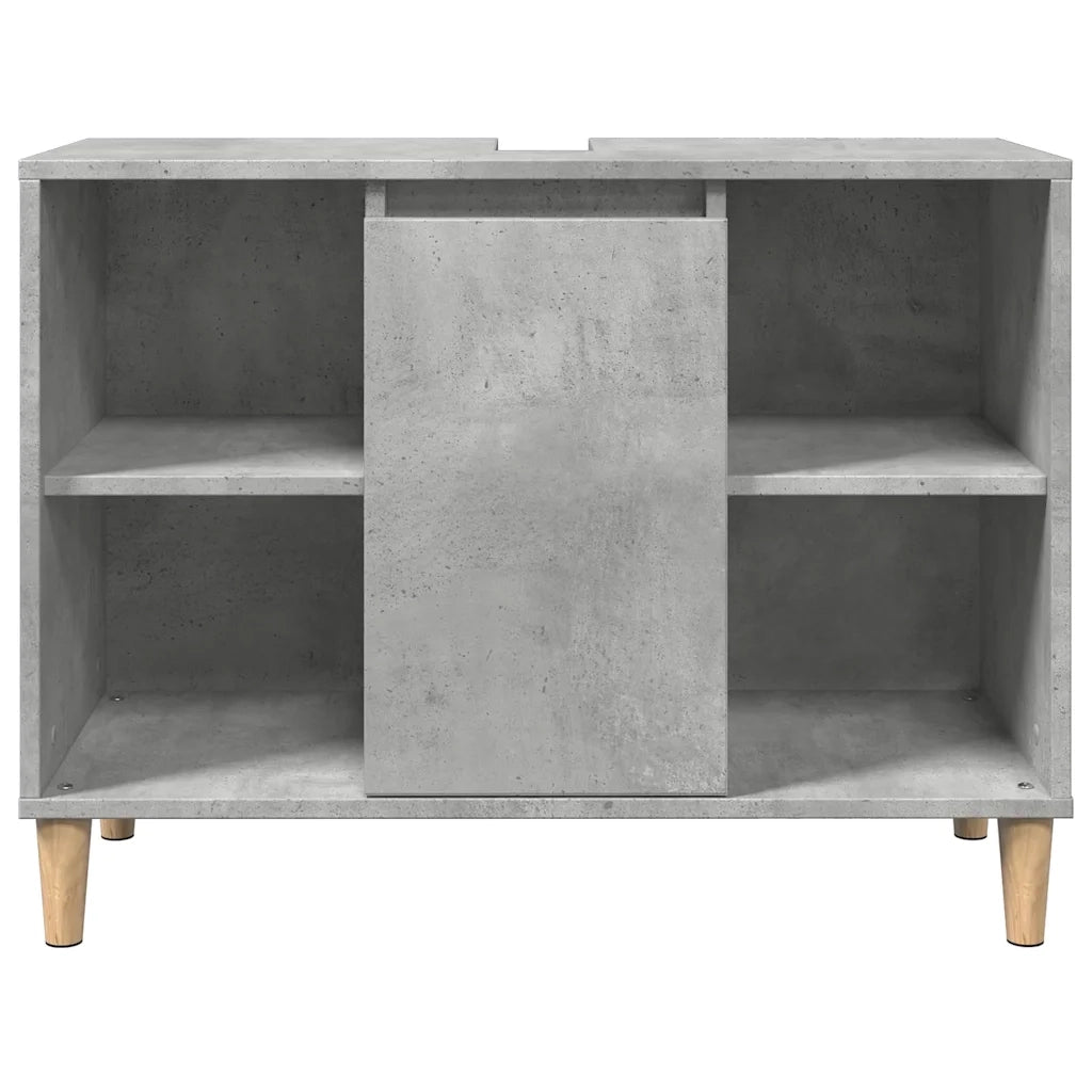 vidaXL Set Mobili da Bagno 3 pz Grigio Cemento in Legno Multistrato