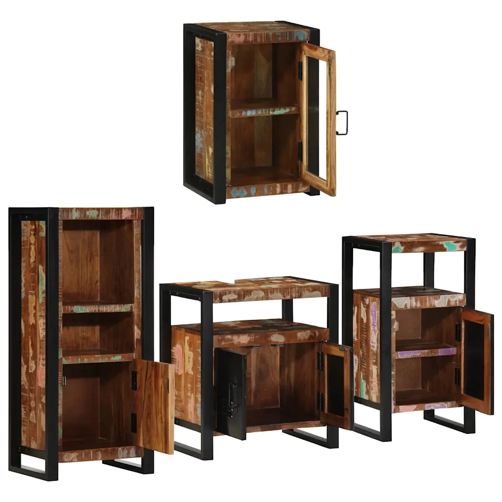 Set di mobili per il bagno 4 pcs Legno massello riciclato 3305687