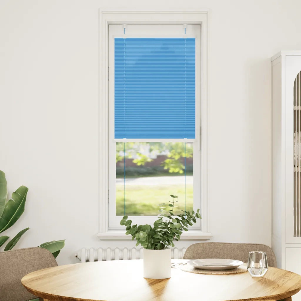 vidaXL Tenda Plissettata Blu 40x150 cm Larghezza Tessuto 39,4 cm