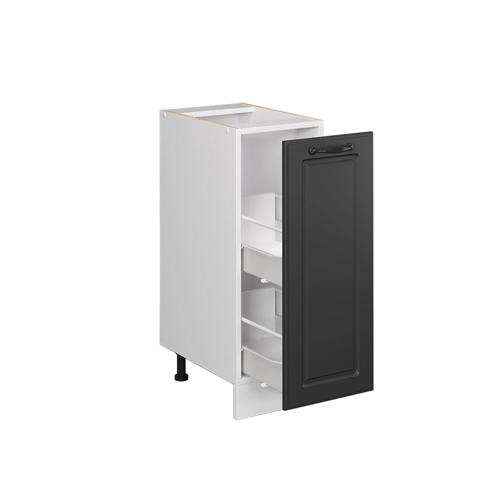 Armadio cucina dispensa alto R-Line Antracite rustico/Bianco 30 cm PL Marmo Vicco