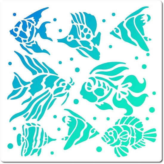 Stampo da pittura per disegno di pesce tropicale