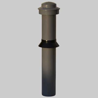 TORRETTA DI VENTILAZIONE IN PP GRIGIO  Ø 75     MADE IN ITALY