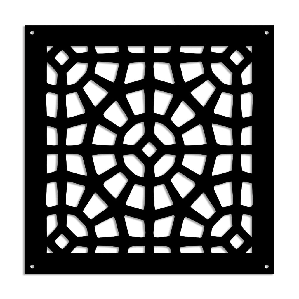 SANPIETRINI - Pannello in PVC traforato - Parasole Colore: nero, Misura: 48x48 cm