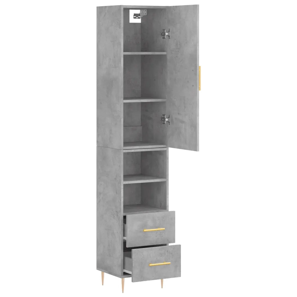 Credenza Grigio Cemento 34,5x34x180 cm in Legno Multistrato 3198909