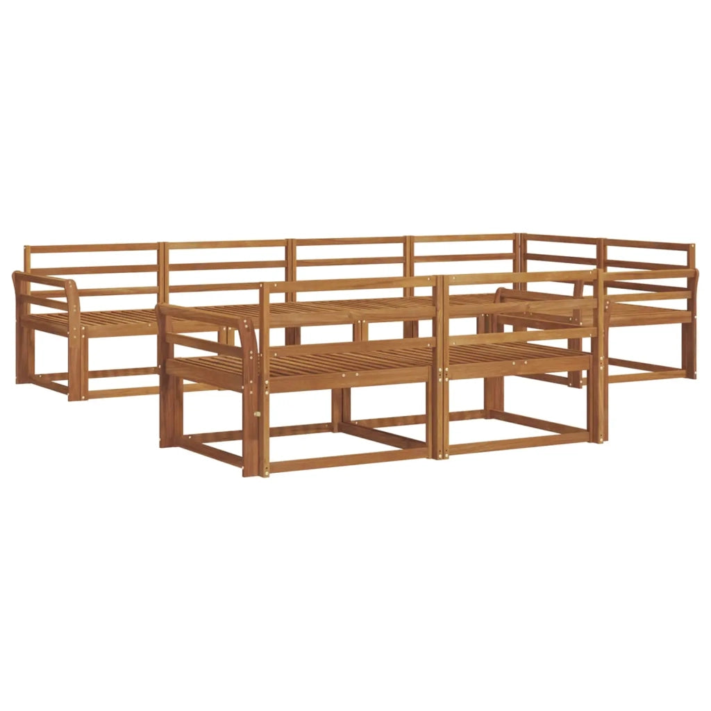Set di divani da esterno 7 pcs Naturale