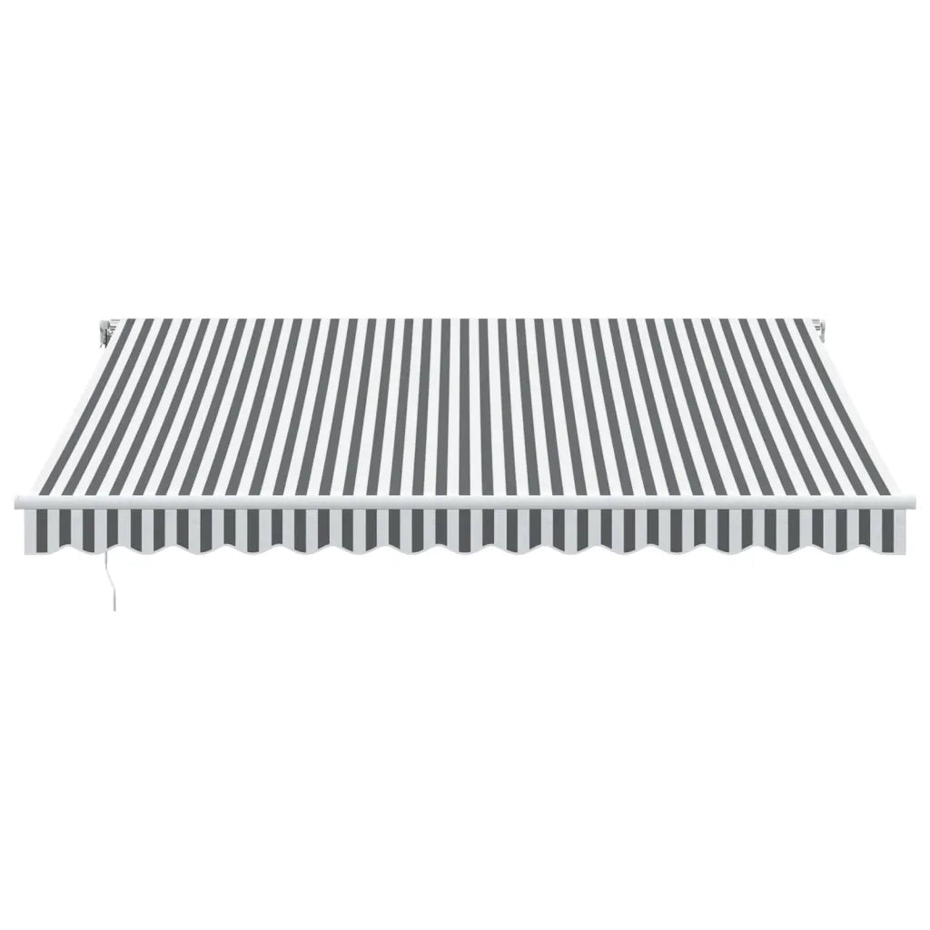 Tenda Retrattile Manuale con LED Antracite e Bianco 400x350 cm 3215793