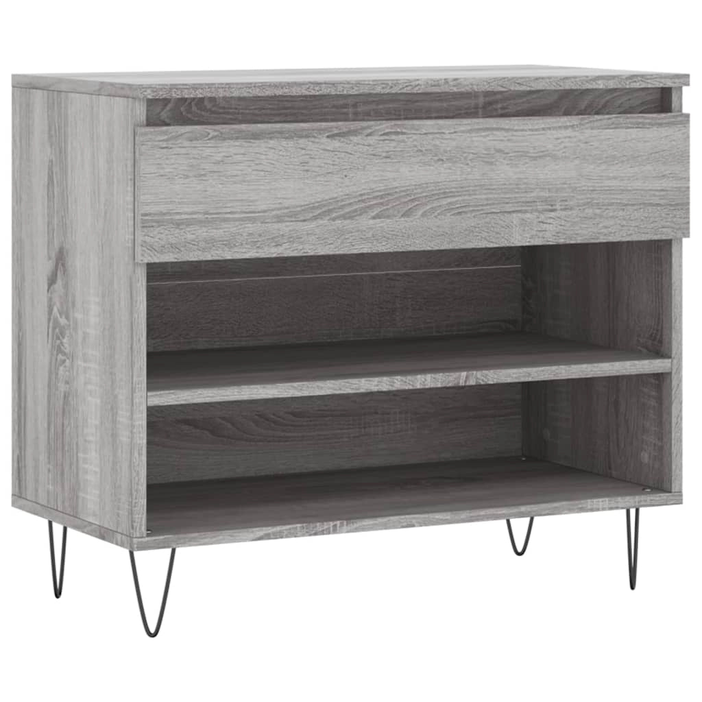 Scarpiera mobile contenitore per scarpe mobile per ingresso/corridoio/soggiorno design Sonoma 70 x 36 x 60 cm legno ingegnerizzato grigio 02_0022092