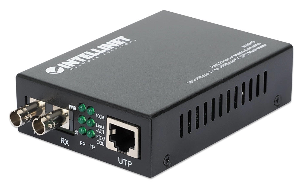 Convertitore RJ45 - Fibra ST 100Base-TX