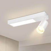 ZMH Faretto da soffitto neri 2 luci legno E14 vintage per soggiorno