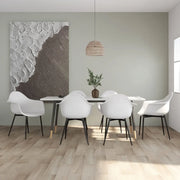 Sedie da Pranzo 6 pz Bianche in PP 3082356