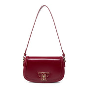 Borsa a tracolla da donna in vera pelle, colore rosso
