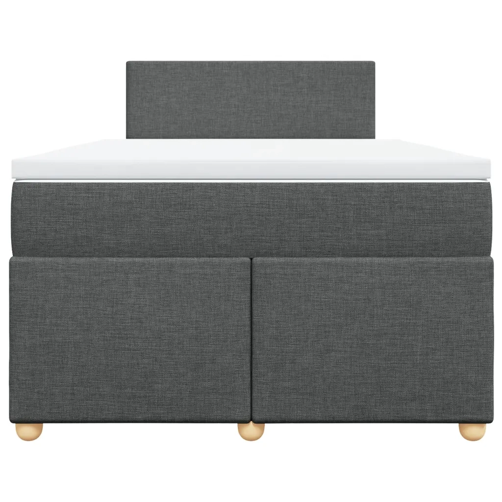 Giroletto a Molle con Materasso Grigio Scuro 120x190cm Tessuto 3286613