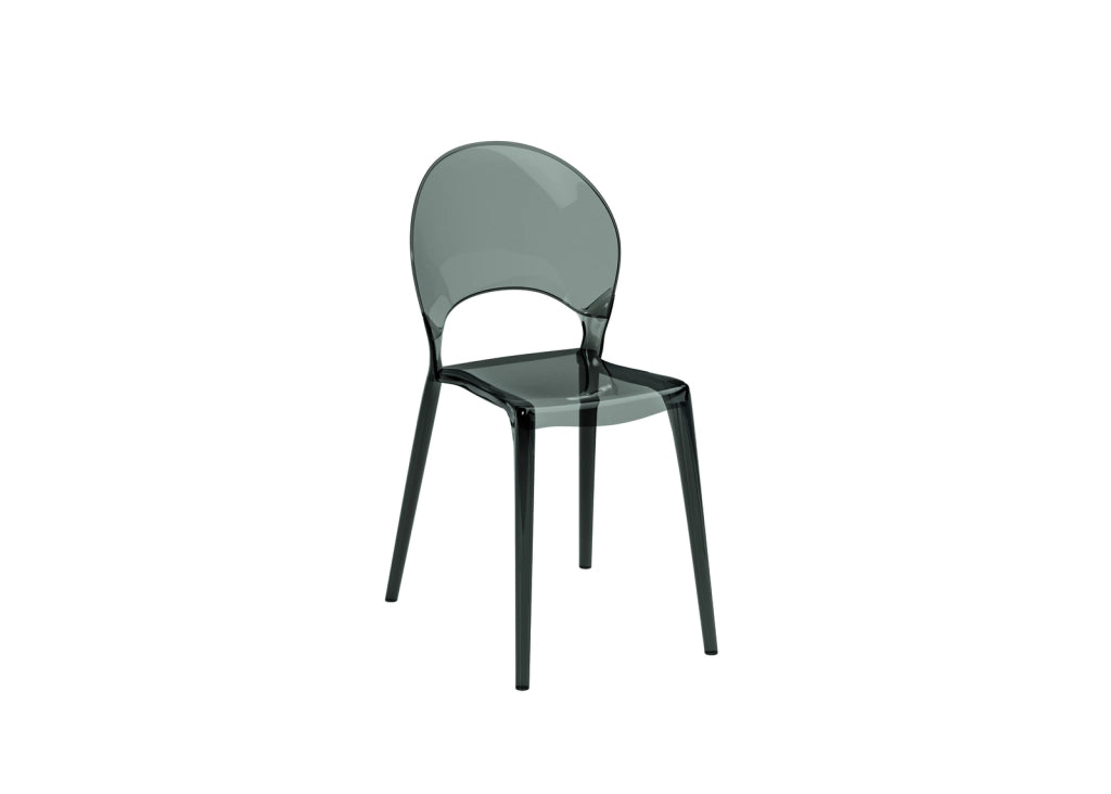 Set 4 Sedie Pearl 49,5x53x84 cm in Policarbonato Grigio