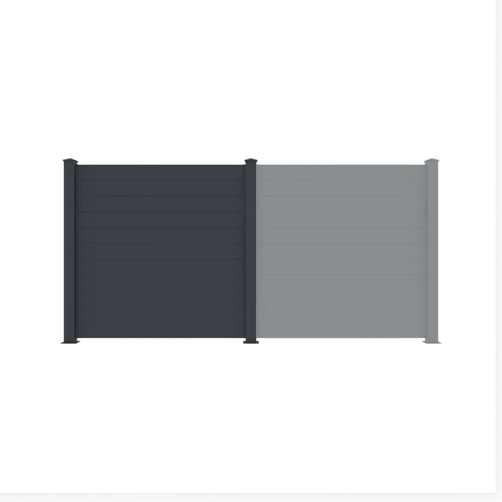 Recinzione in alluminio grigio freddo 189x182cm