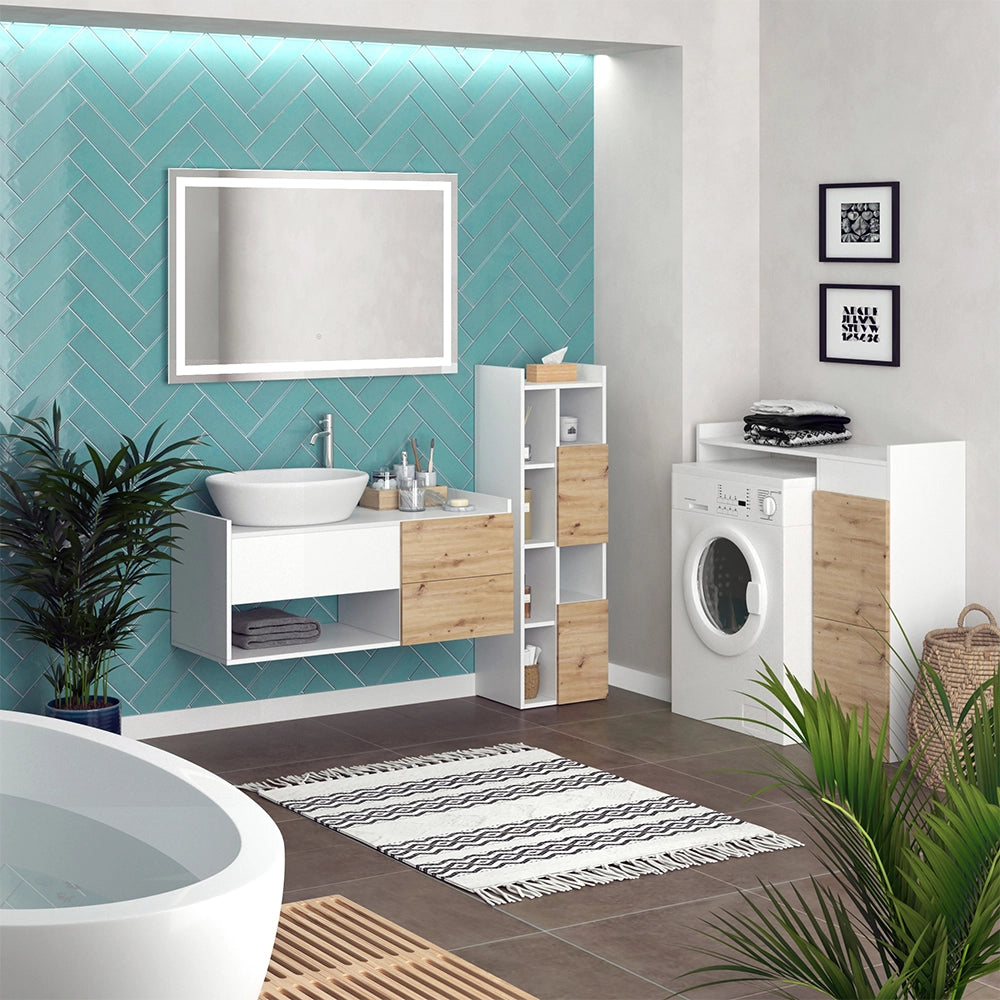 Vicco Set di mobili da bagno Bianco 3 parti