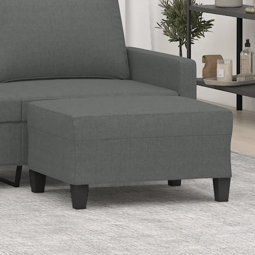 Poggiapiedi Grigio Scuro 70x55x41 cm in Tessuto 349348