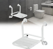 Sostegno per doccia - Supporto per doccia pieghevole - Regolabile in altezza - Bianco B 42 x D 35 x H 44 cm