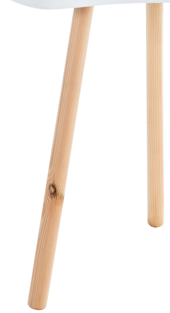 Tavolino d'appoggio Jannis in stile scandinavo bianco