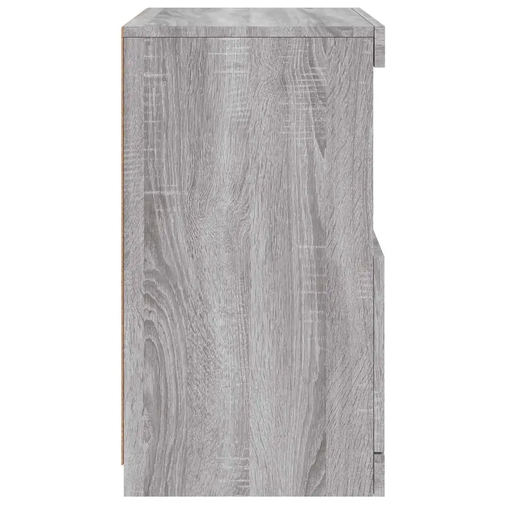 Credenza | Madia | Buffet da pranzo | Armadio da pranzo con Luci LED Grigio Sonoma 41x37x67 cm