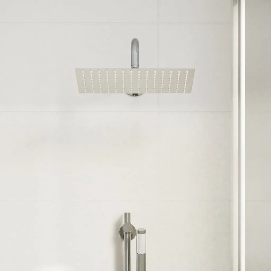 Testa Doccia a Pioggia Acciaio Inox 304 30x20 cm Rettangolare 4103932