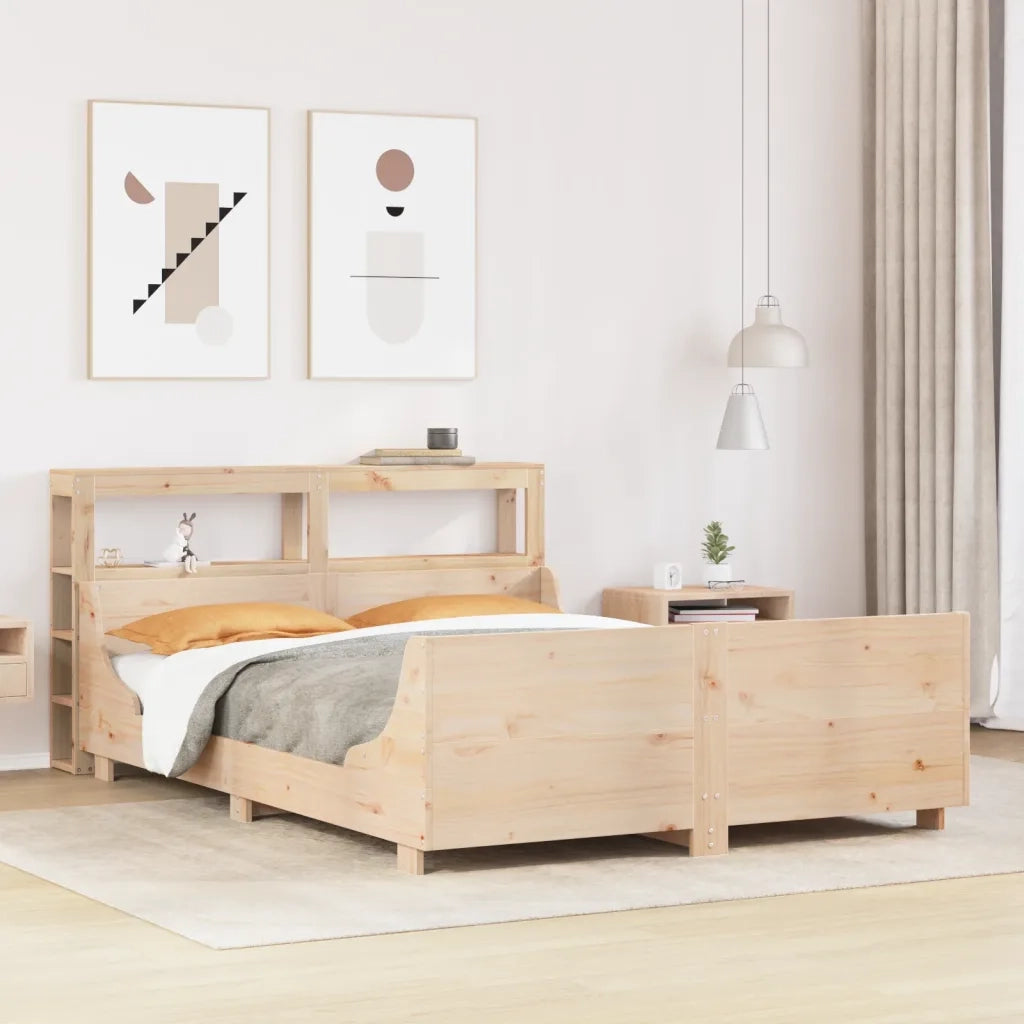 Letto senza Materasso 150x200 cm in Legno Massello di Pino