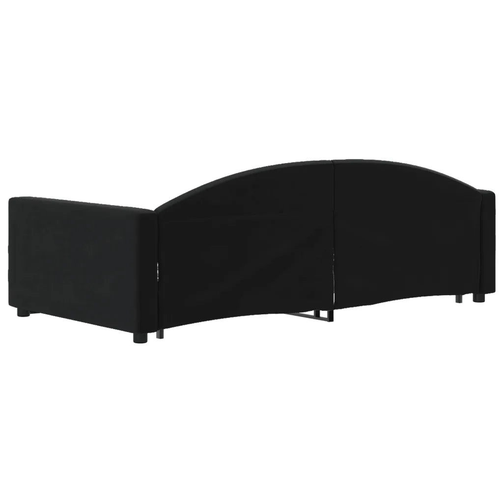 Divano Letto Estraibile con Cassetti-Sofa Letto-Daybed Nero 100x200 cm in Velluto 308787