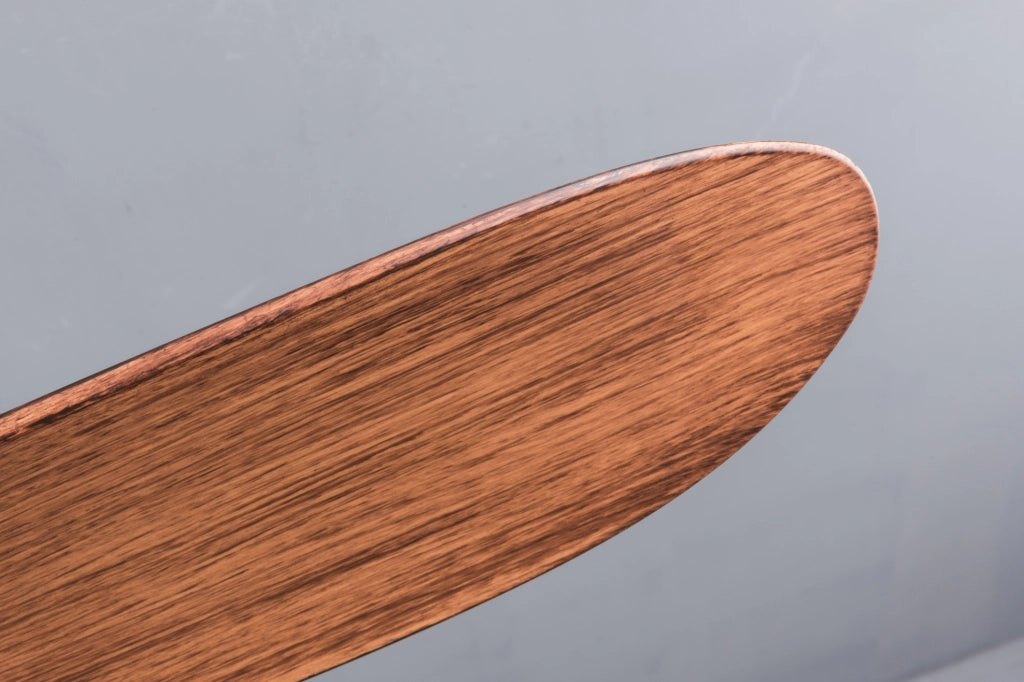 Ventilatore da Soffitto 132 cm senza Luce con Motore DC Silenzioso e Telecomando, Design Noce per Interni ed Esterni