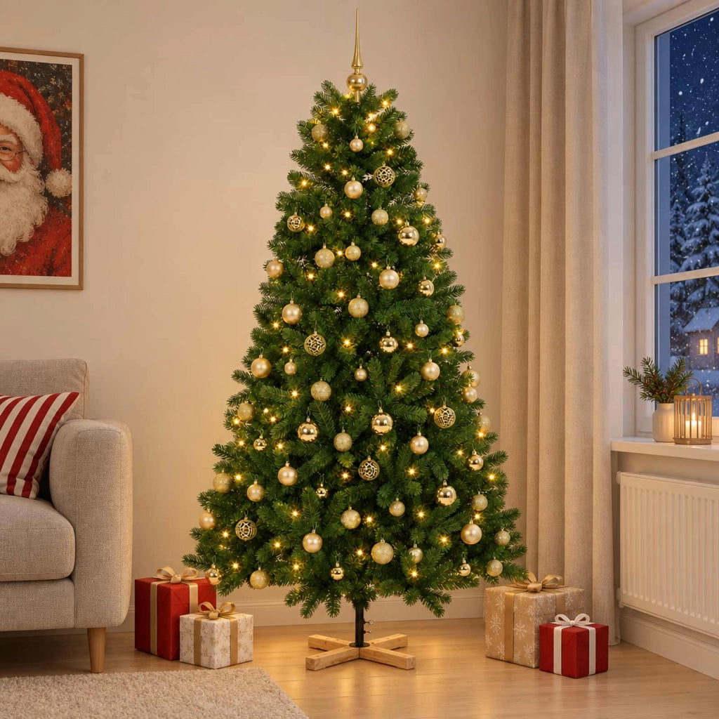 Albero di Natale artificiale con palline 180 cm 300 LED 3461427