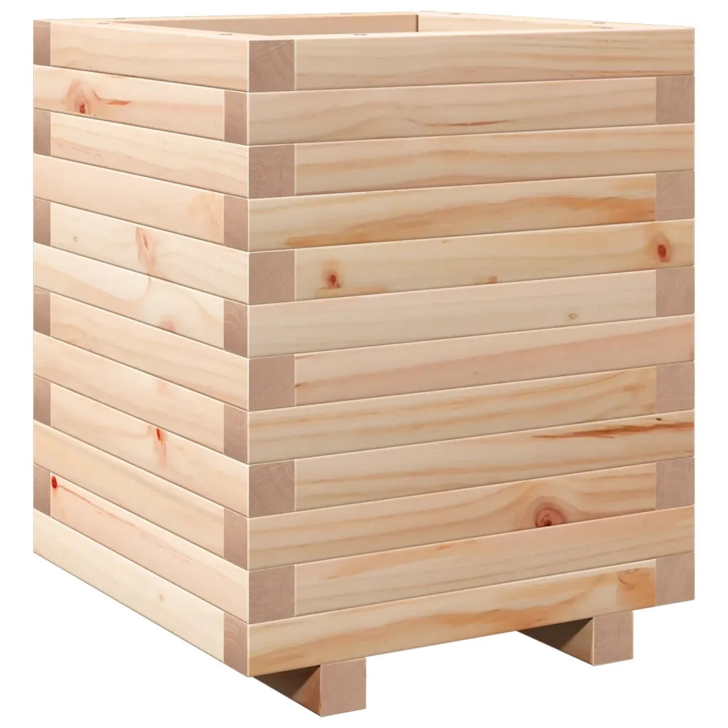 Fioriera da Giardino-Vaso da Esterno 40x40x49,5 cm in Legno Massello di Pino