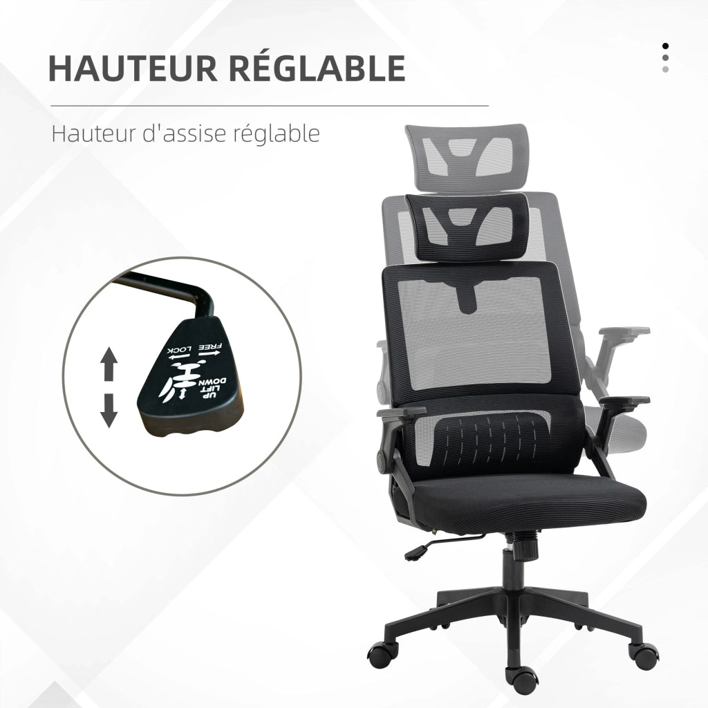 Poltrona da ufficio regolabile in tessuto ¨C zephmum ¨C nero