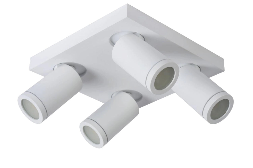 Plafoniera Lucide Taylor quadrata bianca GU10 dimmer IP44