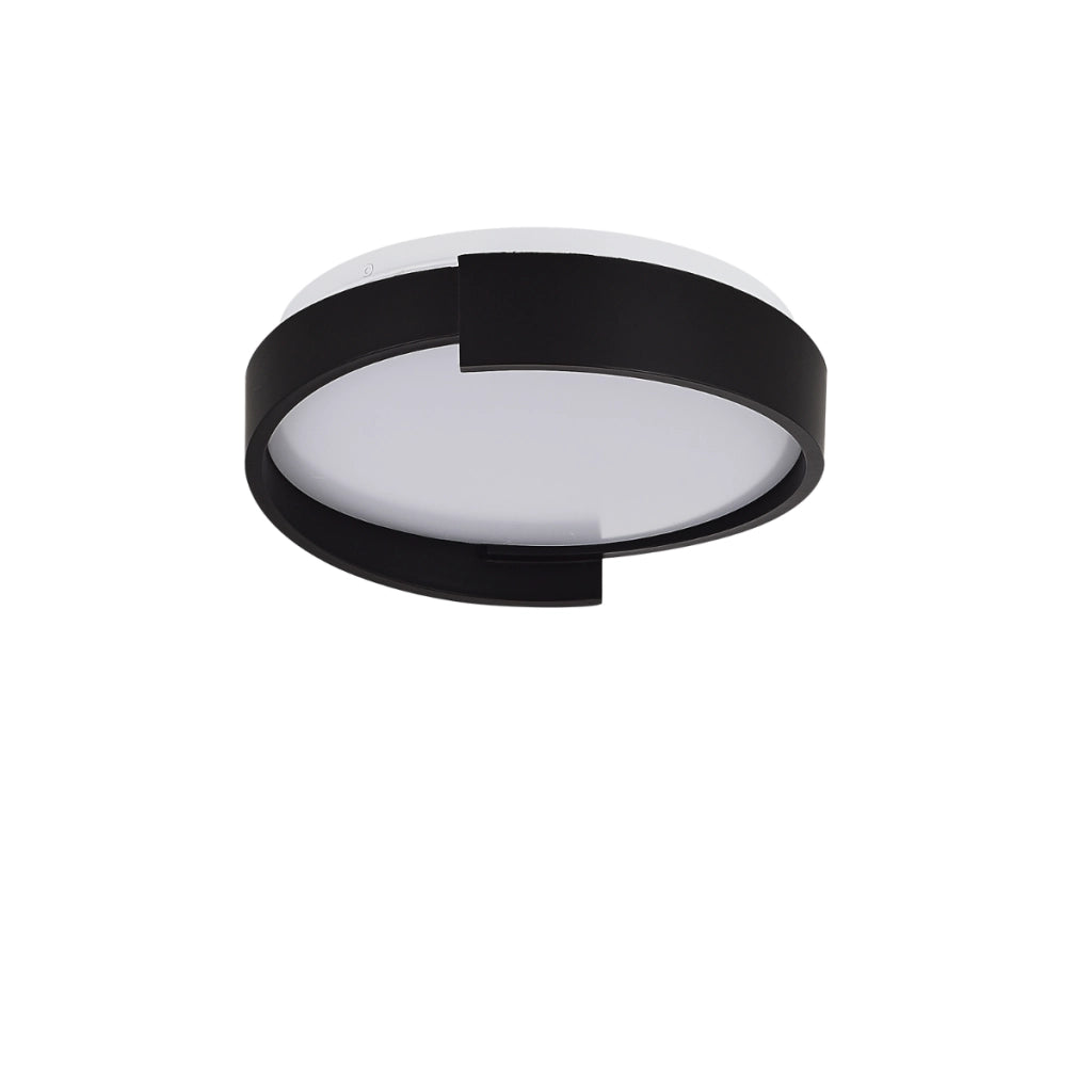 Plafoniera Halo nera tonda Ø38cm LED 25W CCT Light Prestige