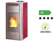 TERMOSTUFE PELLET QUEEN IDRO 20 BORDEAUX