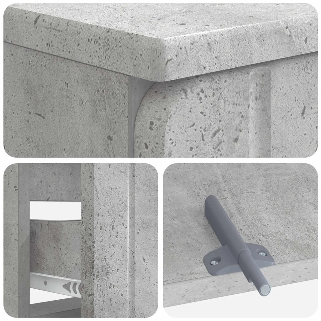Armadio per Lavabo da Bagno ZWOLLE Grigio Cemento 896358