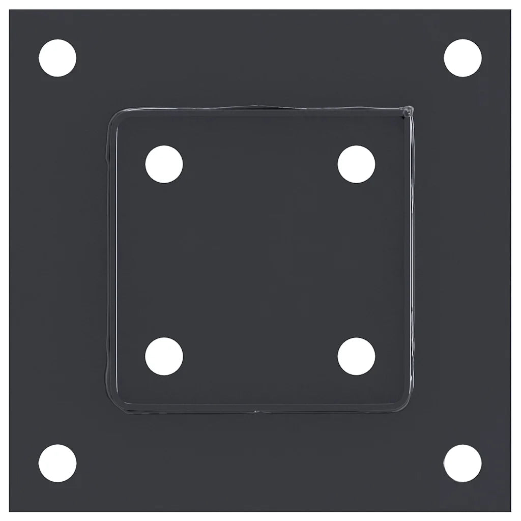 vidaXL Basi per Pali Quadrati 12 pz 81x81mm Acciaio Verniciato Polvere