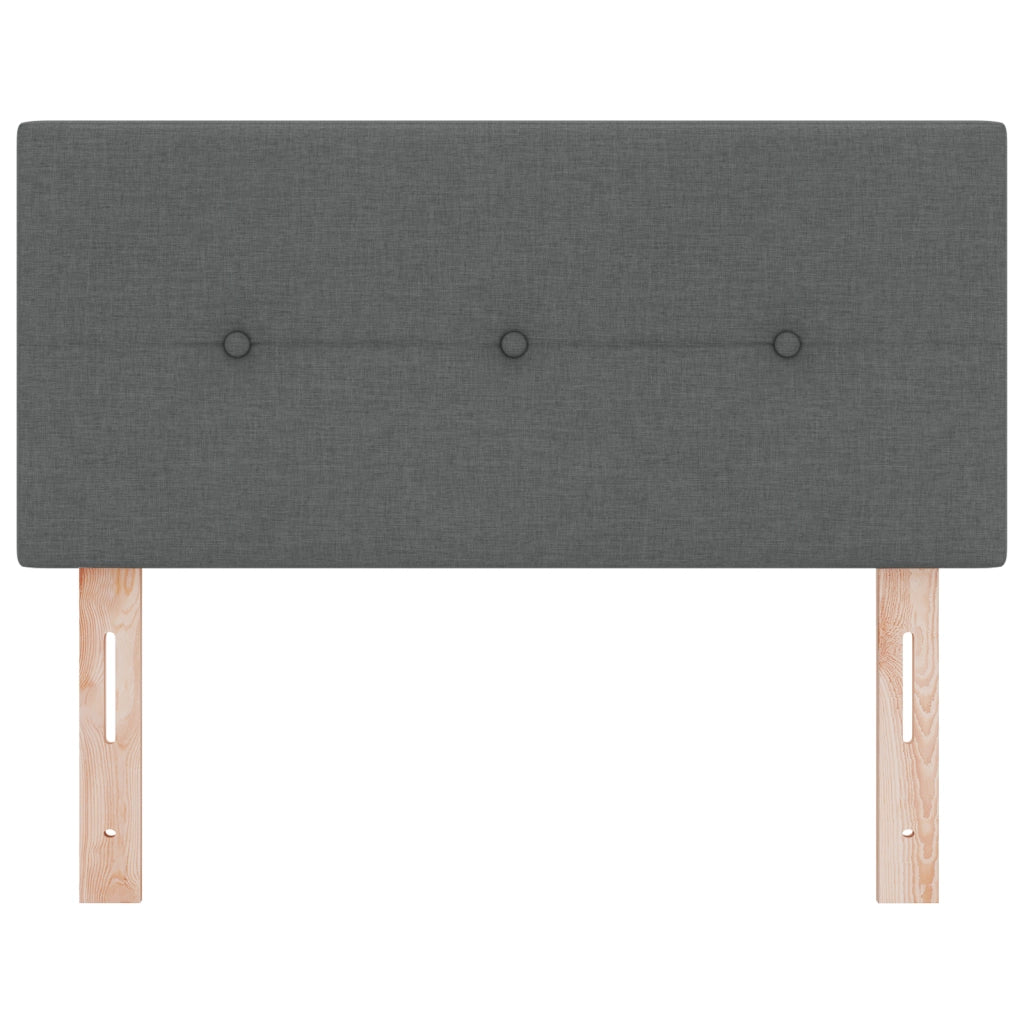 Testiera LED  con bottoni trapuntata Grigio scuro 80 cm Tessuto