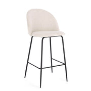 Set di 2 Sgabelli Bar in Velluto con Gambe Dorate - SIMON