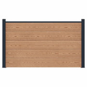 Pannello di recinzione | Recinzione da Giardino WPC e Alluminio Marrone