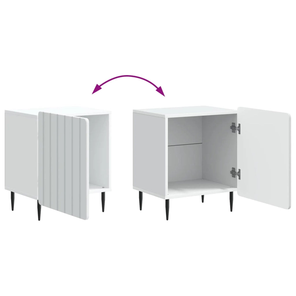 Set di 2 Comodini | Armadio da Notte | Mobiletto da notte Bianco 43 x 34,5 x 52 cm