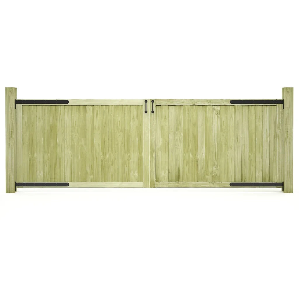 Cancelli da Giardino 2 pz in Pino Impregnato 300x100 cm cod mxl 40250