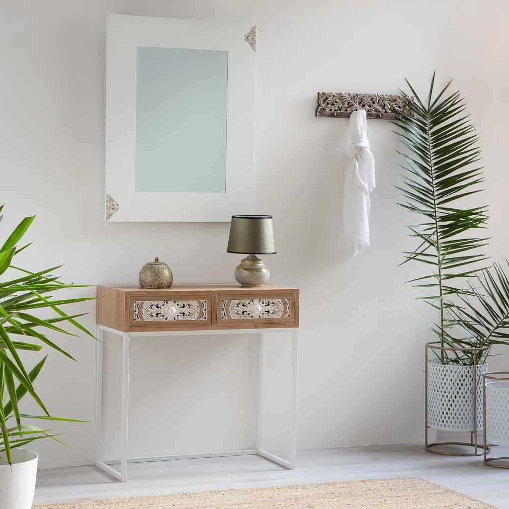 Mobile da ingresso in legno marrone 80x42x79