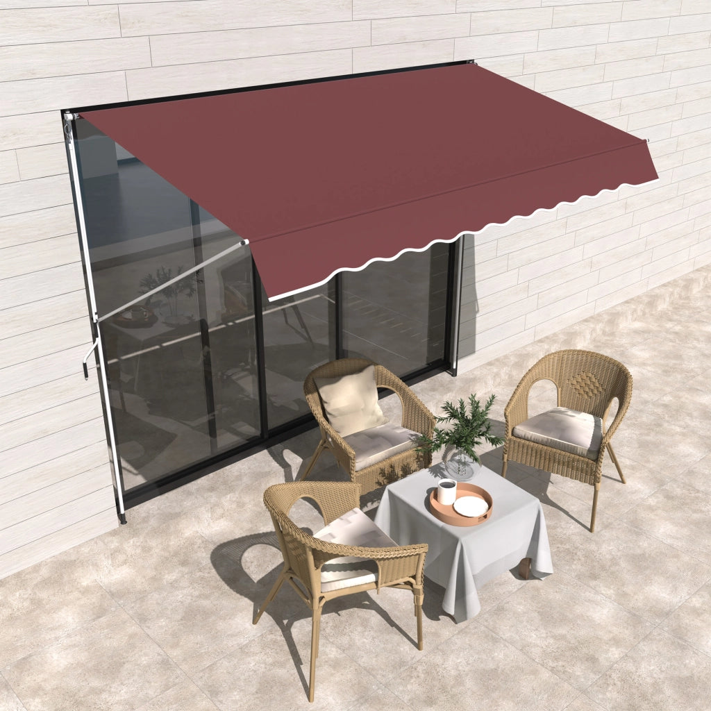Tenda da sole retrattile ¨C zephmum ¨C 3x1,5 m bordeaux poliestere