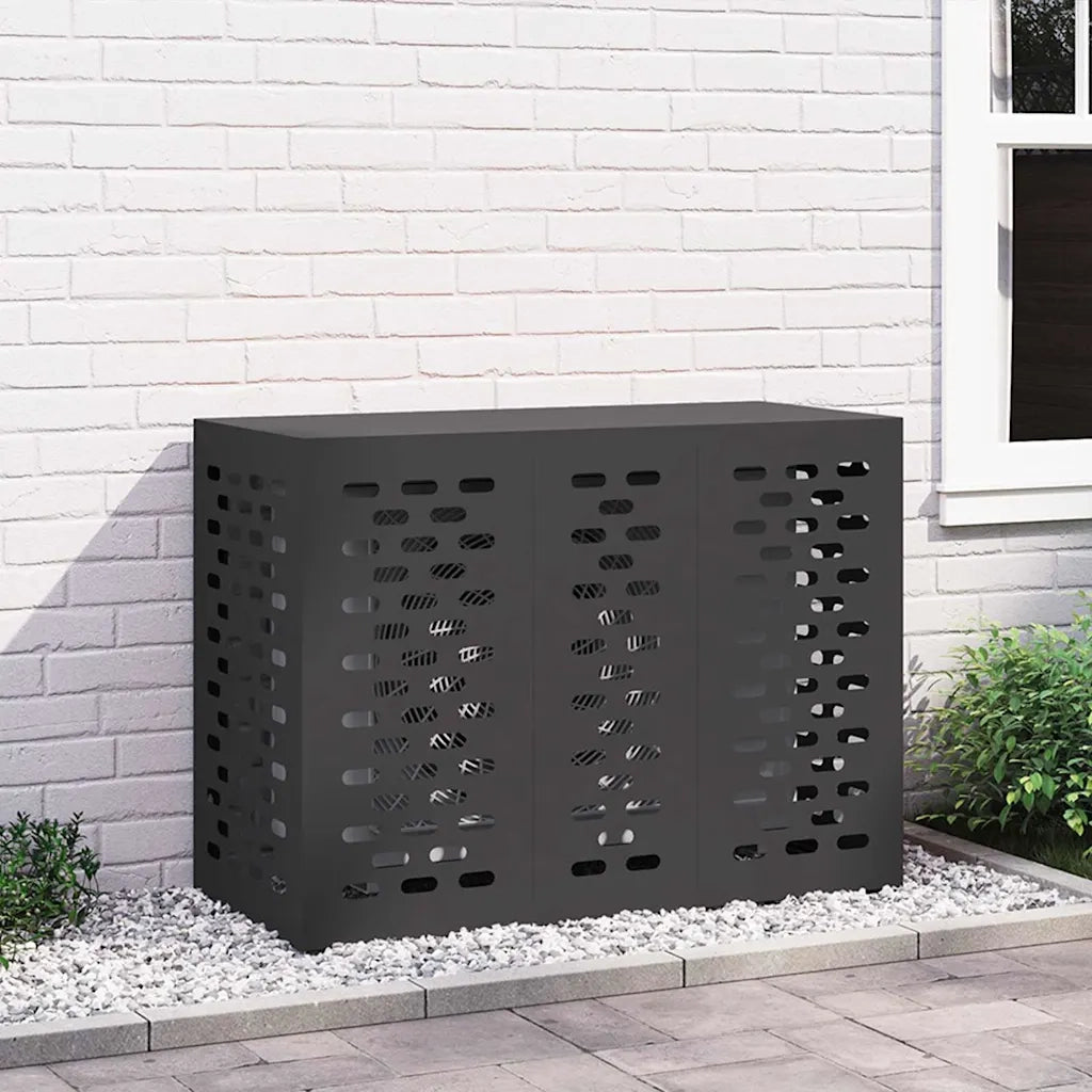 Copertura per condizionatore d'aria Nero 110 x 50 x 80 cm 865904