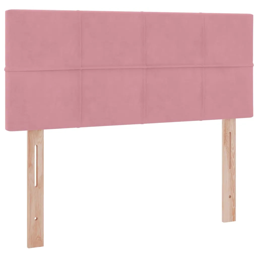 Letto con contenitore e LED con led Rosa 120 x 200 cm Velluto 3371390