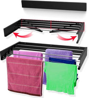 Droogrek retrattile per interni ed esterni - Design compatto e risparmiatore di spazio - Ideale per bagno, camera da letto, balcone, terrazza, giardino e piscina