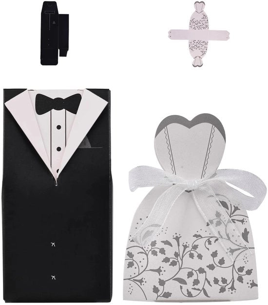 Scatola regalo per 100 pezzi - Scatola regalo per matrimoni - Scatole regalo - Scatole per dolci - Scatola in cartone - Ideale per feste - Scatola regalo