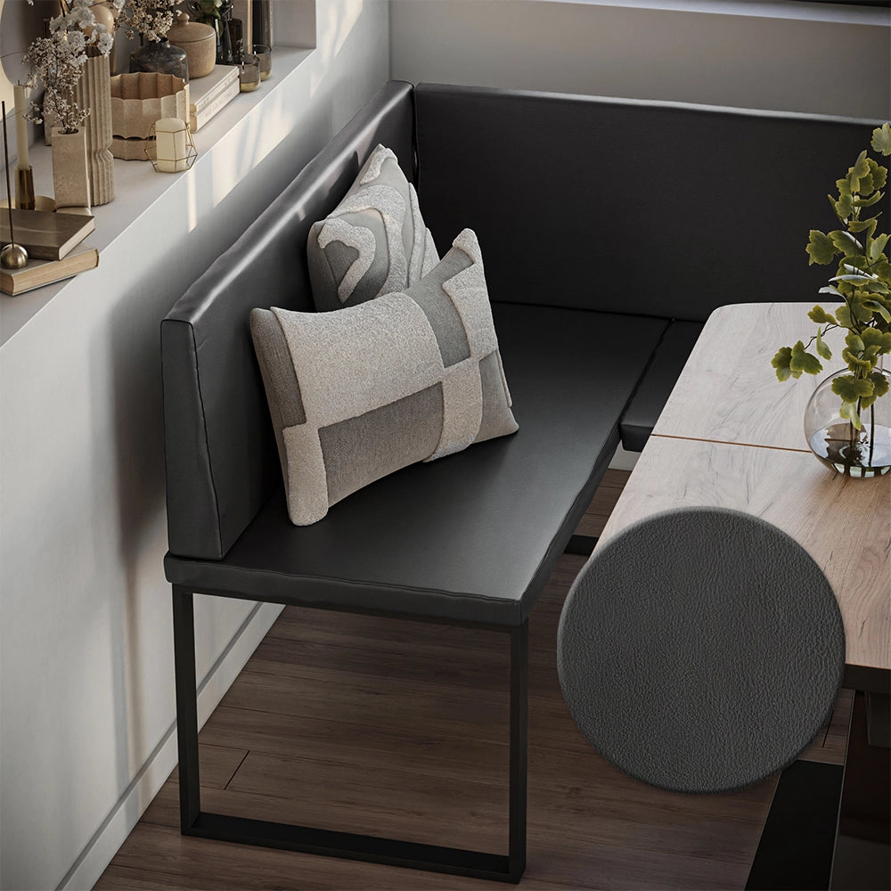 Vicco panca ad angolo Nero 120 x 120 cm